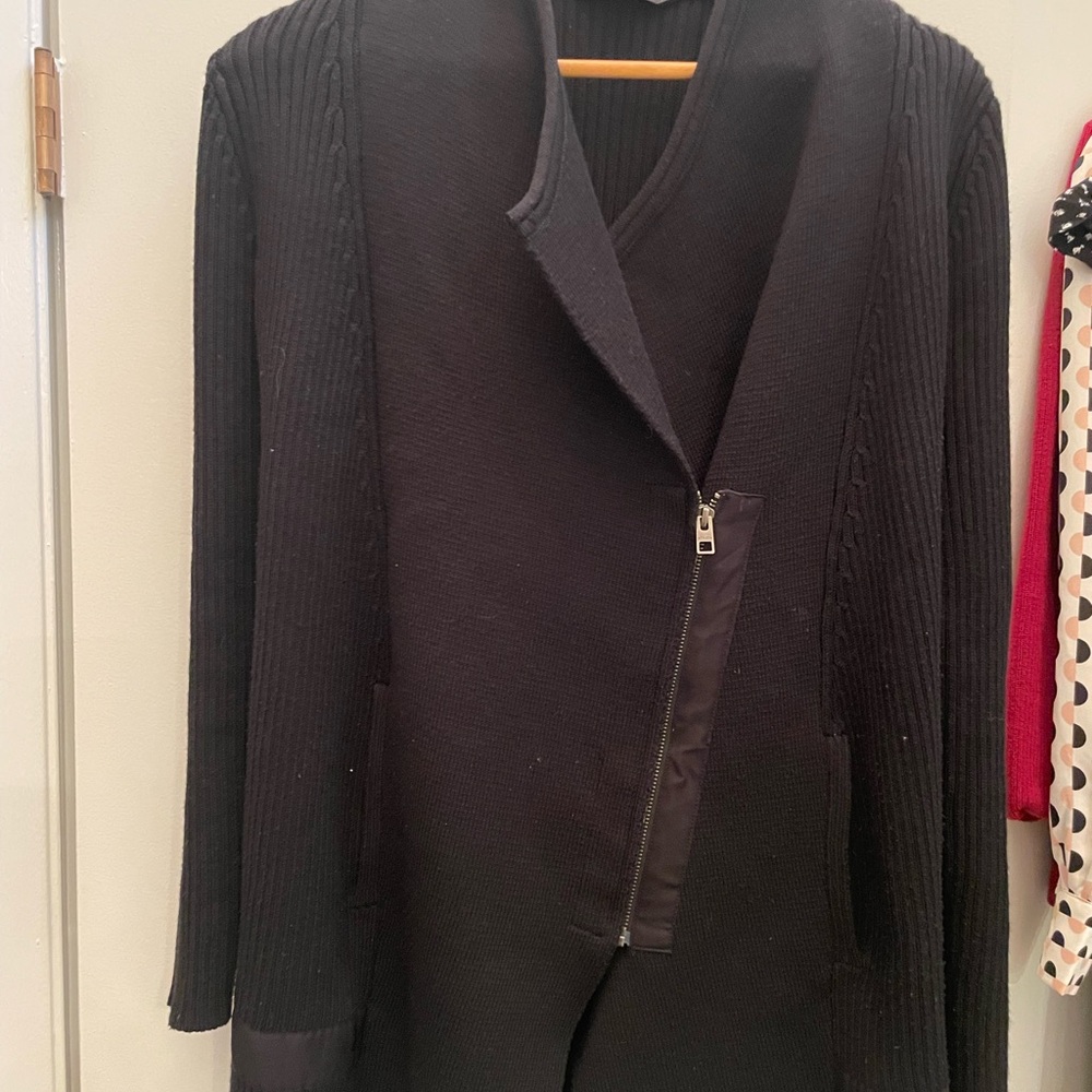 Athleta Asymmetrical Zip up sweater.
